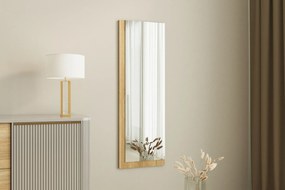 Espelho "Lariya" - 40 x 120 x 2,2 cm - Branco e Natural - Design Moder