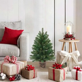 vidaXL Árvore de Natal Artificial Verde 75 cm PVC, PE e aço