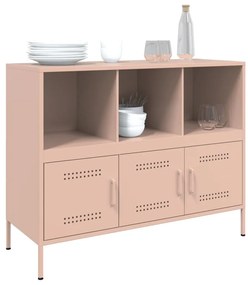 Aparador 100,5x39x79 cm aço rosa