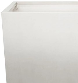 Vaso/floreira de jardim 2 pcs 35x35x75 cm aço inoxidável