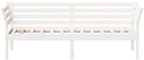 Sofá-cama sem colchão 90x190 cm madeira de pinho maciça branco