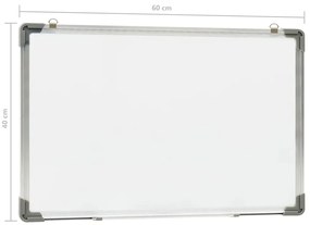 Quadro de escrita magnético 60x40 cm aço branco