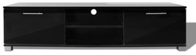 Móvel de TV 120x40,5x35 cm preto brilhante