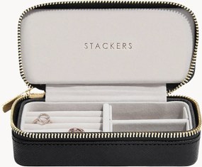 Caixa de joias de viagem preta