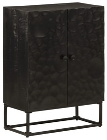 vidaXL Aparador 55x30x76 cm madeira de mangueira maciça e ferro preto
