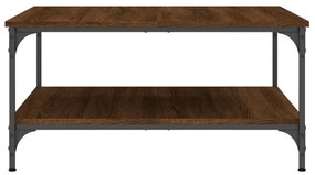 Mesa de centro 80x80x40 cm derivados madeira carvalho castanho