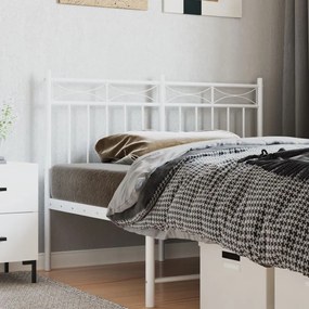vidaXL Cabeceira de cama 120 cm metal branco
