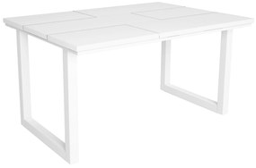 Mesa de sala de jantar | 6 pessoas | 140 | Robusto e estável graças à sua estrutura e pernas sólidas | Ideal para reuniões familiares | Branco | Estil