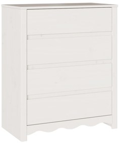 Cômoda vidaXL "DRAMMEN" Branca 76,5x40x91 cm Madeira Sólida de Pinho