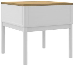 Mesa para candeeiro FLORO 55x55x54 cm pinho maciço branco