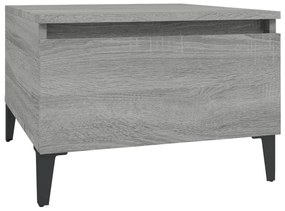 Mesas de apoio 2 pcs 50x46x35 cm deriv. madeira cinzento sonoma