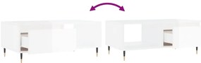 Mesa de centro 90x50x36,5 cm derivados madeira branco brilhante