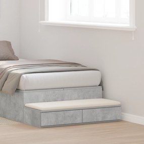 Camas com Gavetas vidaXL Cinza Concreto 80x36,5x16,5 cm Madeira Projetada