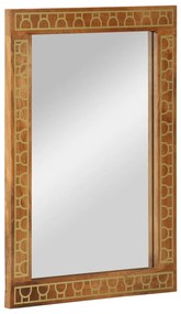 vidaXL Espelho de casa de banho 50x70x2,5 cm mangueira maciça e vidro