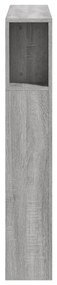 Cabeceira c/ LEDs 100x18,5x103,5 cm sonoma cinzento