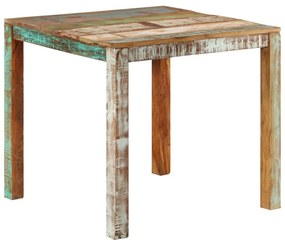 Mesa de jantar 82x80x76 cm madeira recuperada maciça