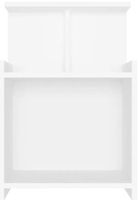 Mesas de cabeceira 2 pcs derivados de madeira branco