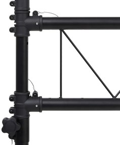 Suporte de iluminação 238x115x(180-300) cm aço preto
