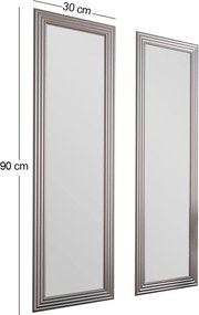 Conjunto de Espelhos Candy – Prateado – 30x90x3 cm