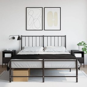 vidaXL Mesas de cabeceira 2 pcs 36x39x50,5cm aço preto