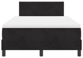 Cama Box Spring com Colchão vidaXL Preta 120x200 cm Veludo