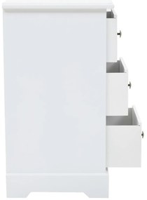 Mesa de cabeceira em MDF e madeira de pinho 35x32x59 cm