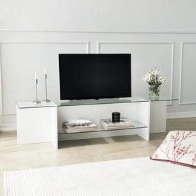 Suporte de TV Escape – Branco – 158 cm x 40 cm x 35 cm