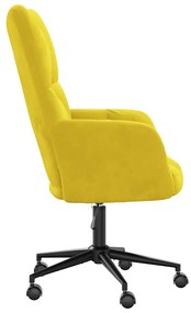 Cadeira de descanso veludo amarelo mostarda