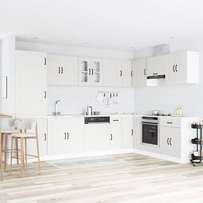 Armário de Cozinha vidaXL 'Kalmar'com Pias Duplas Branco em Estrutura