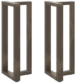 vidaXL Pés de mesa de bar em forma de T, 2 peças, preto, 40x35x(100-101) cm, aço