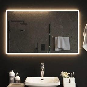 3154087 vidaXL Espelho de casa de banho com luzes LED 60x100 cm
