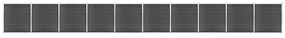 Conjunto de painel de vedação WPC 1737x186 cm preto