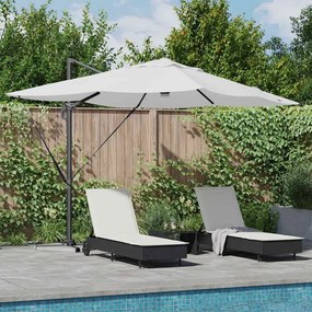 vidaXL Guarda-Sol Cantilever Roma com LEDs na Cor Areia - 352x251x265 cm em Alumínio