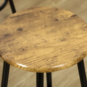 Conjunto de Mesa de Bar e 4 Bancos Moh - Design Rústico