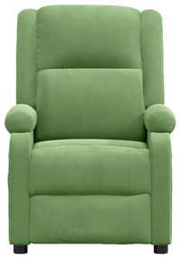 Poltrona reclinável veludo verde-claro