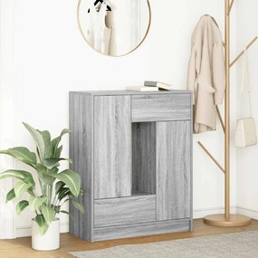 vidaXL Aparador c/ gavetas e portas 73x31x90 cm sonoma cinzento