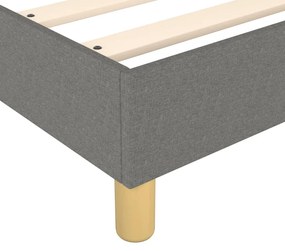 Estrutura de cama sem colchão 140x190 cm tecido cinzento-escuro