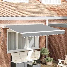 vidaXL Estrutura de Toldo Manual Branco 2,5 x 2 m Metal