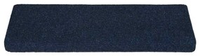 Tapetes de escada 15 pcs 65x21x4 cm tecido agulhado azul