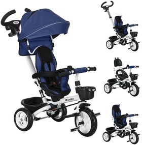 Triciclo para Bebés Dobrável Triciclo Evolutivo 2 em 1 para Crianças d