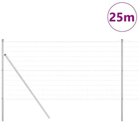 Cerca Euro com 13 postes de 1,2x25 m em aço galvanizado