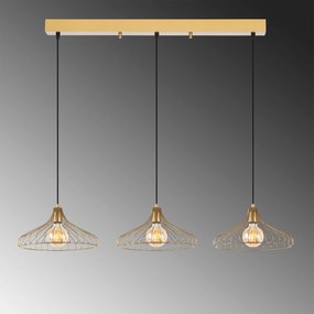 Candeeiro Depay – Dourado Brilhante – 142 x 36 x 120 cm