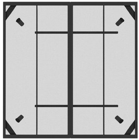 Mesa de jardim 100x100x72 cm malha de aço antracite