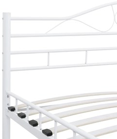 Estrutura de cama metal 140x200 cm branco