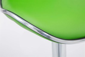 Banco de bar Las Vegas em couro sintético e com estrutura cromada 46 x 88-108 x 49 cm Verde