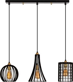 Candeeiro de Teto Fellini – Preto – 70 x 23 cm