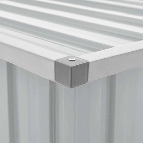 Caixa de arrumação para jardim 109x67x65 cm cinzento