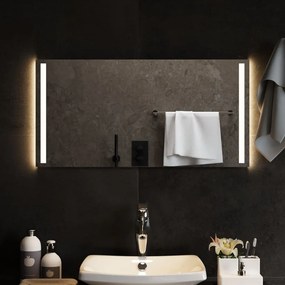 Espelho de casa de banho com luzes LED 80x40 cm