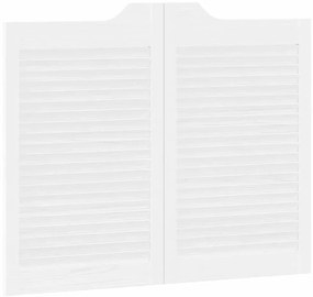 Portas de batente design de persiana 1-Par 80x100 cm branco