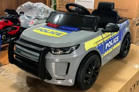 AIYAPLAY Carro Elétrico Polícia 12V Com Controle Remoto Luzes Sirene Cinza | Aosom Portugal